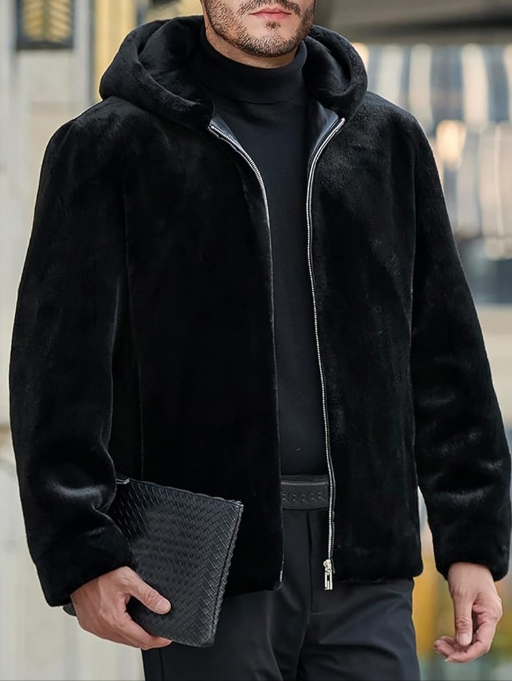 DJAB Par Simons Hooded Faux Fur Jacket